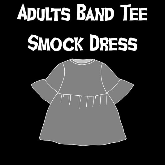 Adults Band Tee Smock Dress