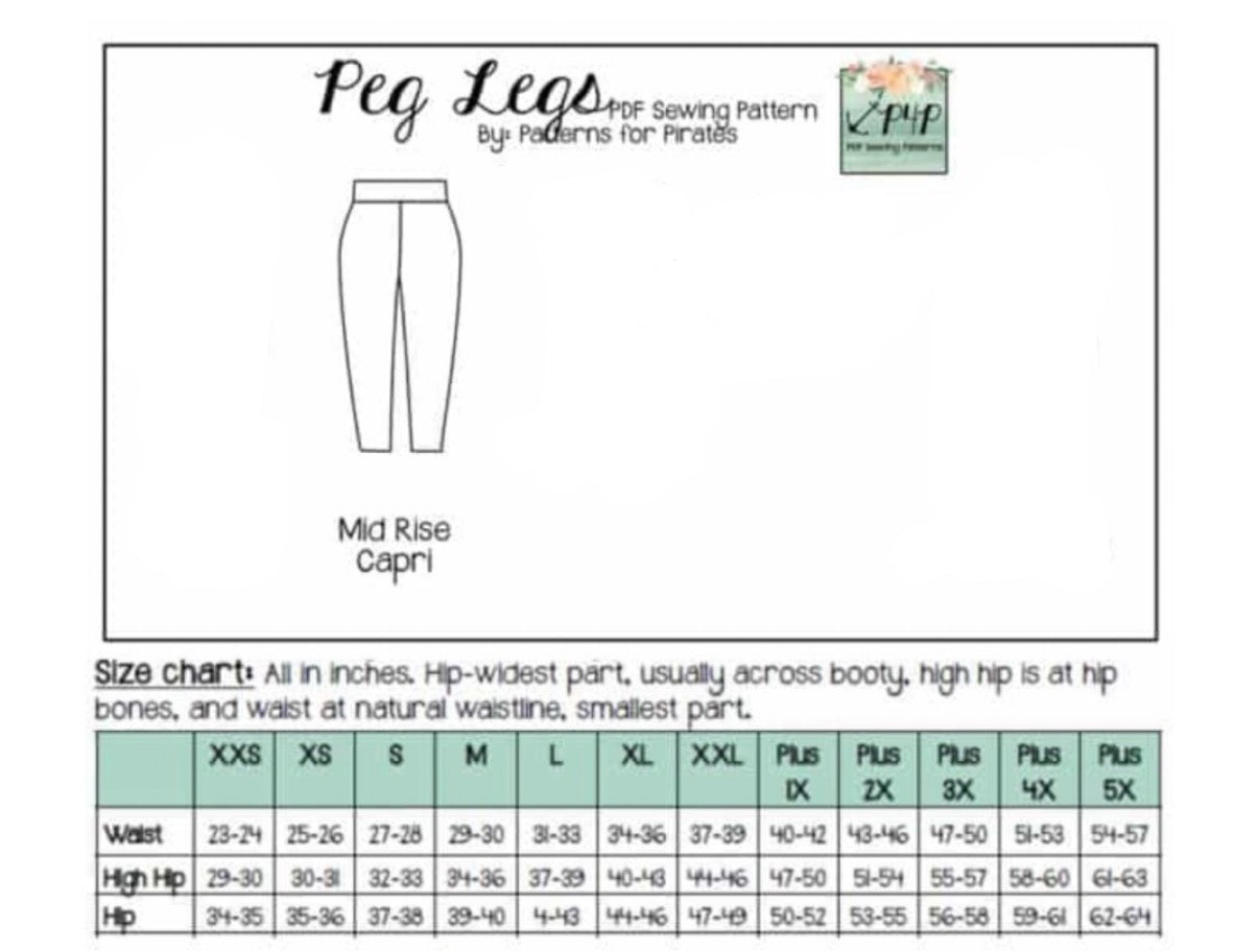 Adult Capri 3/4 Length Leggings